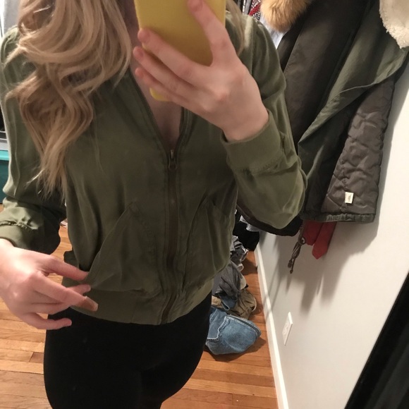 Green Bomber Jacket - Picture 2 of 3